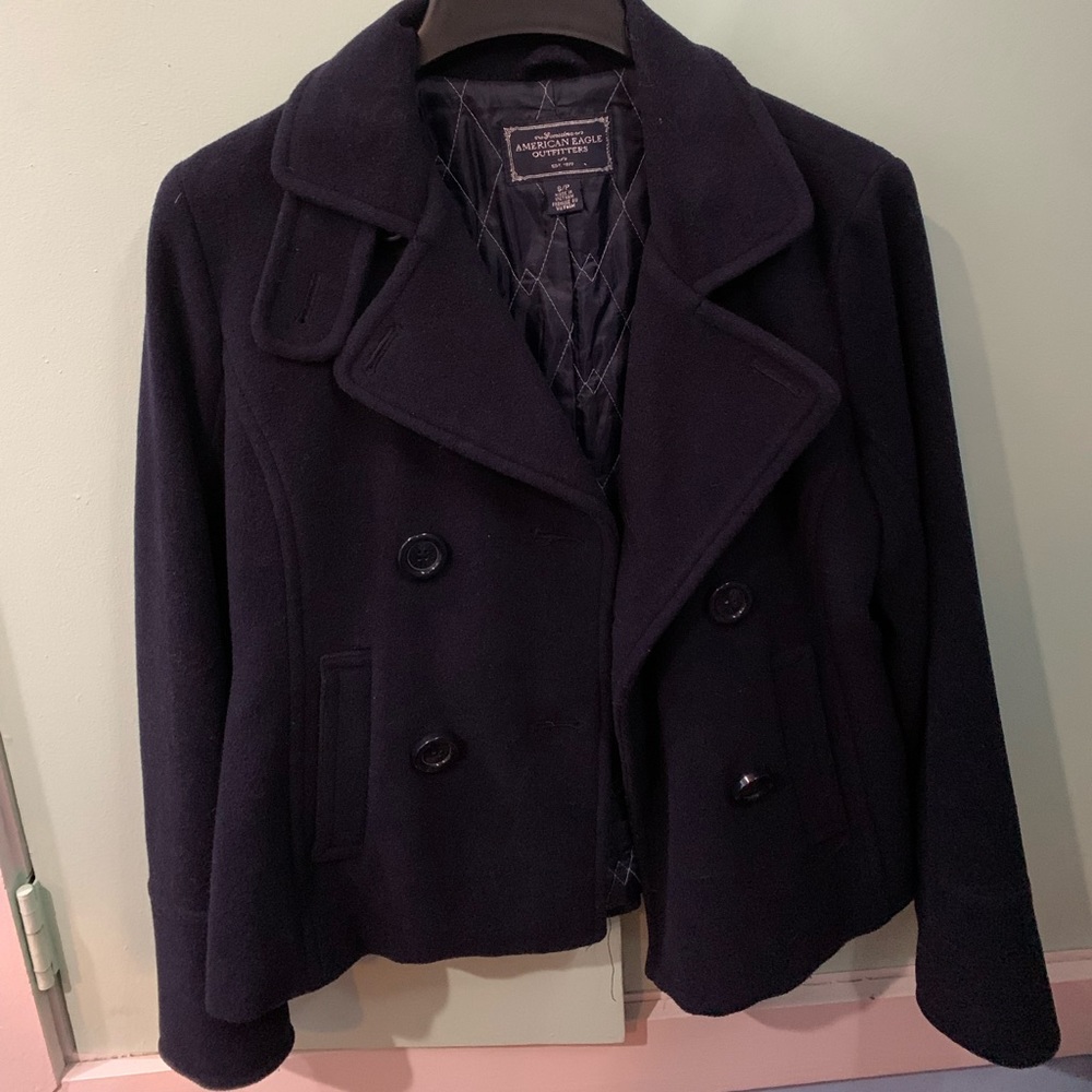 American Eagle Peacoat size small in navy blue